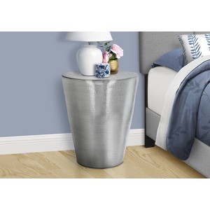 FONTOI Cone-Shaped Side Table, Bedside Table with Hammered Texture, Nightstand for Living Room, Bedroom, No assembly Required, Chrome, 20"*22"*20" - 1 of 4