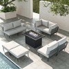 LayinSun 9 Pieces Rope Woven Patio Furniture Set, Modern Modular Sectional Sofa with Fire Pit Table and Upgrade Thickness Cushion - 2 of 4