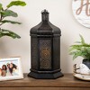 Northlight Moroccan Style Pillar Candle Table Lantern - 21.5" - Black and Gold - 2 of 4