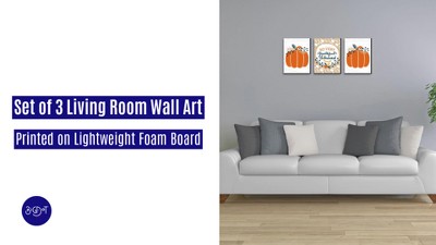Grateful and Blessed Pumpkin Wall Art Set, 10 x 7.5 Inches