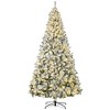 NicBex 7.5ft Prelit Snow Flocked Artificial Christmas Tree with 1188 Branch Tips, 500 LED Lights and Metal Stand for Indoor - 2 of 4