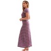 Just Love Womens Stripe Maxi Dress Knit Jersey T-Shirt Dress for Women - 2 of 3