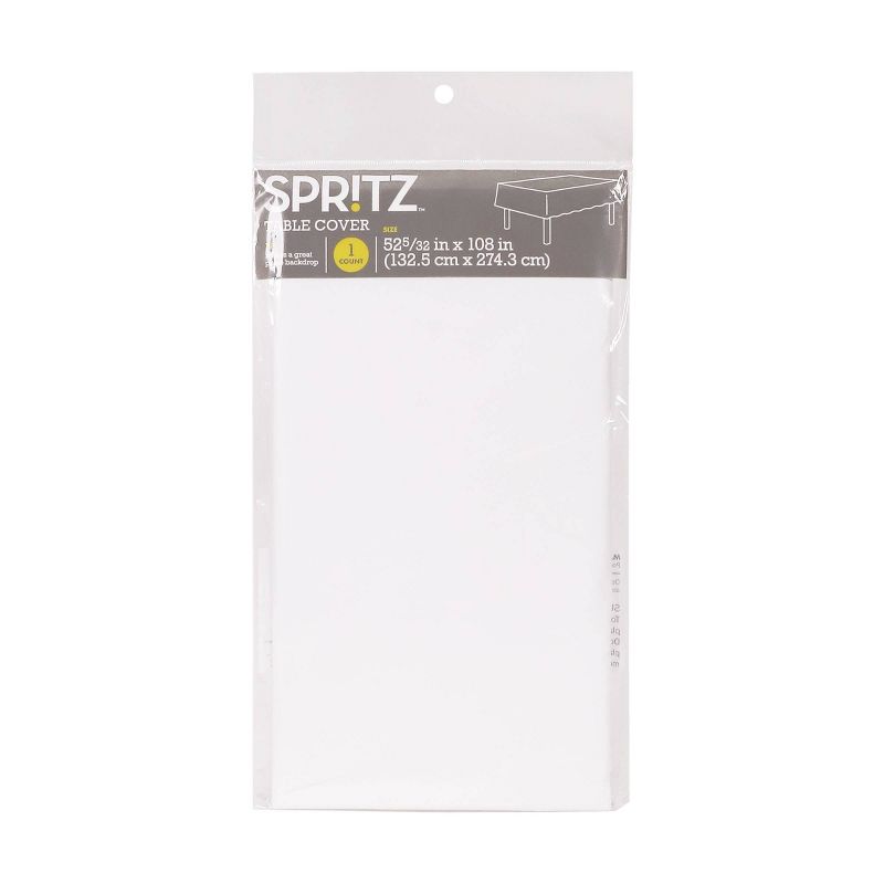 White Plastic Table Cloth - Spritz&#8482;, 2 of 5