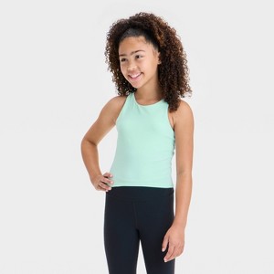 Girls' Strappy Crop Tank Top - All In Motion™ - 1 of 3