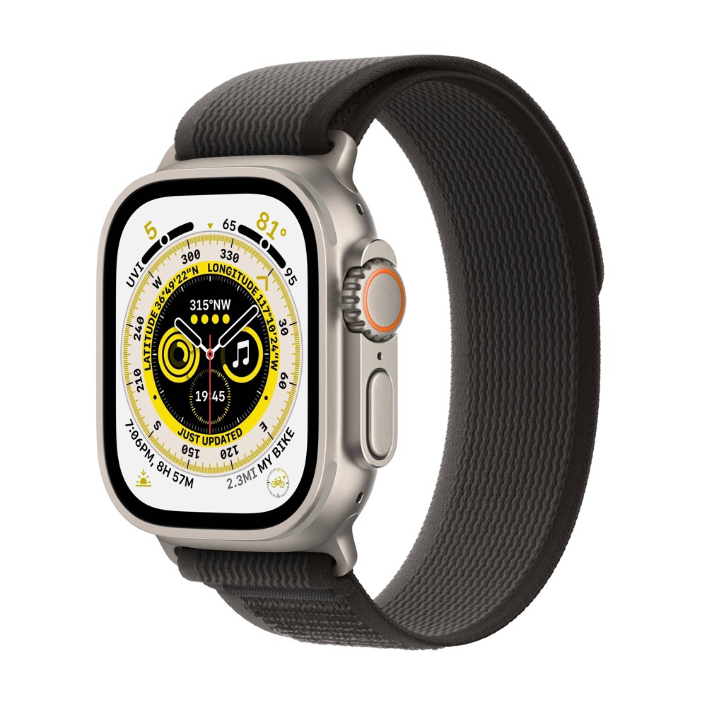 Photos - Smartwatches Apple Watch Ultra GPS + Cellular, 49mm Titanium Case with Black/Gray Trail 