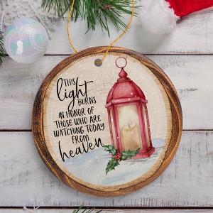 Vintage Lantern Memorial Heaven Quote Christmas Ornament, This Light Burns in Honor| OrnamentallyYou - 1 of 3