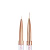 Unique Bargains Nail Art Liner Brushes Nails Gel Polish Painting Nail Art Design Liner Brush Pen Set Nail Dotting Painting Drawing Pen Rose Gold Tone - 3 of 4