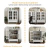 Modern Glass Door Sideboard Buffet Cabinet with Drawer, Accent Display Cabinet with Adjustable Shelf for Living Room, Dining Room - Koiai - 3 of 4