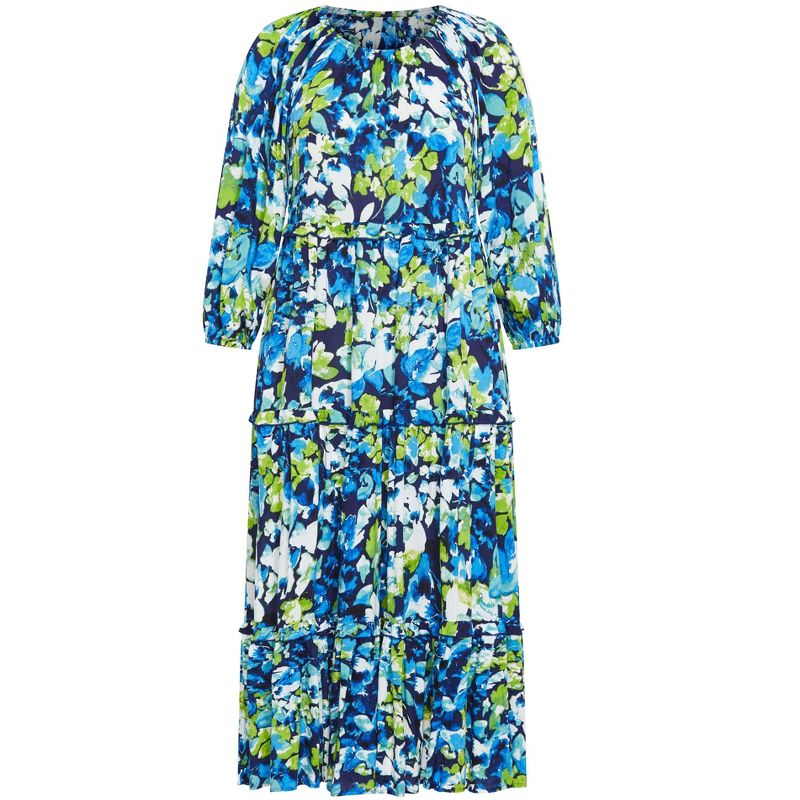 Women's Plus Size Heather Dress - floral essence | AVENUE, 5 of 8