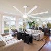 Wanze of Ocean 72 in. Indoor/Outdoor Downrod Mount Ceiling Fan with Light and Remote Control, 3-Color Dimmable, Reversible DC Motor - 4 of 4