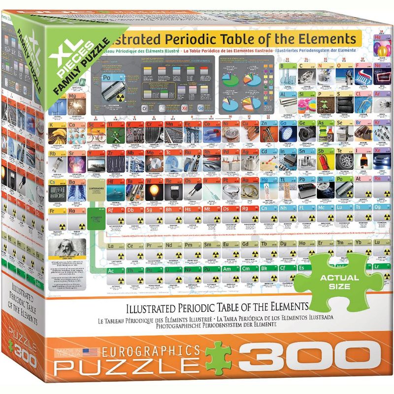 Eurographics Inc. Illustrated Periodic Table of Elements 300 Piece XL Jigsaw Puzzle, 1 of 6
