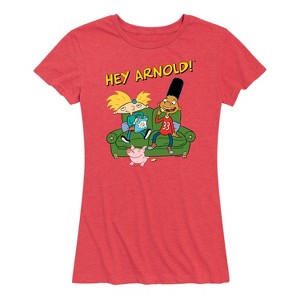 Women's - Hey Arnold! - Arnold, Gerald, and Abner Short Sleeve Graphic T-Shirt - 1 of 4
