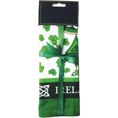 Slickblue Irish-Themed Cotton Tea Towels – with Shamrock & Celtic Designs, 26x18 Inch, 5 Styles