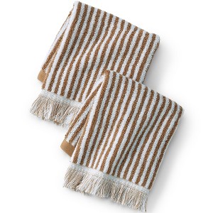 Lands' End Cotton Yarn-dyed Stripe Bath Towel Set - 1 of 4