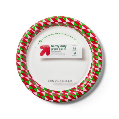 Holiday Disposable Dinnerware Plate 10" - Enterprise Geo - 20ct - up & up™