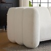 Sapphtopaz Modern 3-Seater Couches for Living Room with Wave Design Upholstered Loveseat Sofa Curved Lounge Sofa with Wood Frame for Apartment - 4 of 4