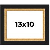 PosterPalooza | Photo Size Embellished Brown Picture Frame - UV Acrylic, Foam Board Backing, Hanging Hardware - 2 of 4