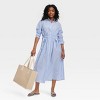 Women's Long Sleeve Cinch Waist Maxi Shirtdress - Universal Thread™ - 3 of 3