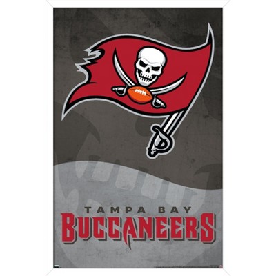 NFL Tampa Bay Buccaneers - Retro Logo 14 Wall Poster, 22.375 x 34, Framed  