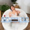 ROYAL CRAFT WOOD Luxury Bathtub Caddy Tray with Expandable Sides - One or Two Person, Bath Caddy Tray, Bonus Free Soap Holder - 3 of 4