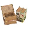 Gulches 5.5"x4"x2" Set of 4 Decorative Book Boxes£¬Charming Keepsake Storage with Floral and Butterfly Designs - 2 of 4
