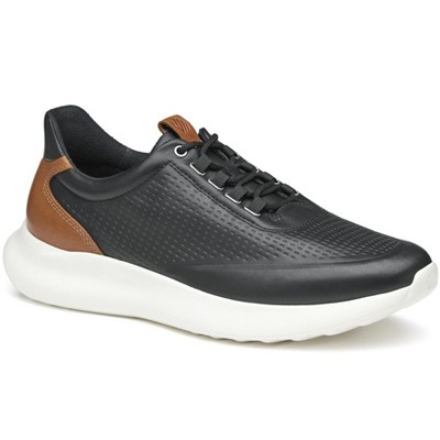 Johnston & Murphy Men's Amherst 2.0 Embossed Leather U-Throat Casual Shoe, Black Full Grain, Size 16