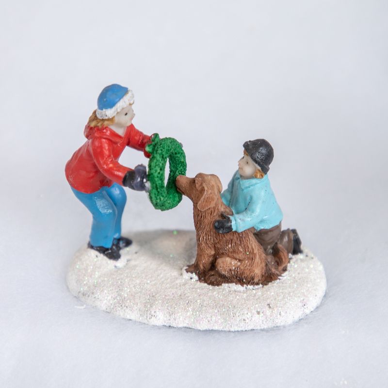 Northlight Children with Dog Christmas Village Scene, 2 of 8