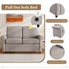 57.4" Pull-Out Sofa Bed Sleeper Sofa Bed with Premium Twin Size Mattress Pad with 2 USB Ports for Living Room Apartment Light - image 4 of 4