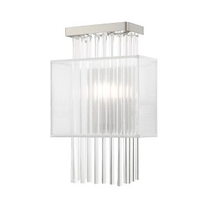 Livex Lighting Alexis 1 - Light Wall Light in  Brushed Nickel - 1 of 4