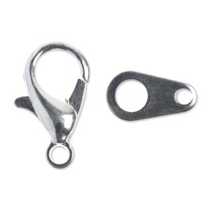John Bead Must Have Findings Metal Silver 12mm Lobster Clasps for Jewelry Making Findings, 10 Pieces - 1 of 1