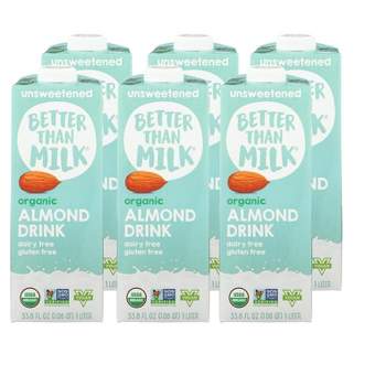 Better Than Milk Organic Unsweetened Almond Drink - Case of 6/33.8 oz