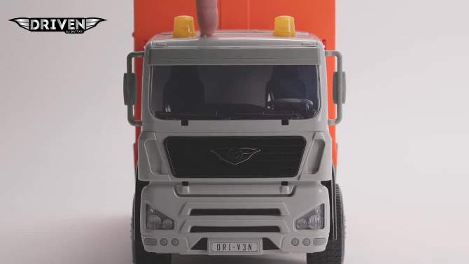 DRIVEN by Battat &#8211; Toy Recycling Truck (Orange) &#8211; Standard Series, 2 of 16, play video