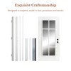 Wooakway 36"W*80"H 8-Lite Exterior Frosted Glass Prehung Front Entry Door Primed Interior Fiberglass Entrance Door - 4 of 4