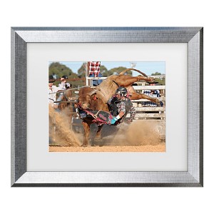 Trademark Fine Art - Ralph Meznar Bull Ride Matted Framed Art - 1 of 4