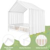 Racxily Montessori Floor Bed with Canopy, Bed Frame for Kids, House Shape Toddler Bed Frame with High Railings, Wood Kids Bed with Roof, Kid Bed - 4 of 4