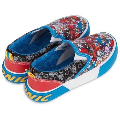 Мужские кроссовки Sonic the Hedgehog Boys Sonic the Hedgehog Sneakers - Sonic Slip On Canvas Sneakers - Sonic, Tails, Knuckles and Shadow Athletic Sneakers (Blue, 3) — фото 6