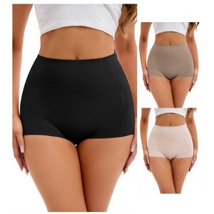 INSPIRE CHIC 3 Pcs Women's High-Waisted Briefs Tummy Control Butt Lifter Control Panties - 1 of 4