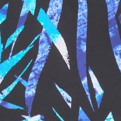 blue painterly leaves