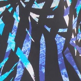blue painterly leaves
