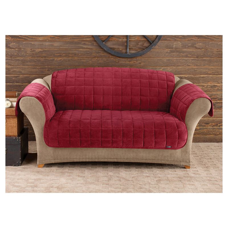 Antimicrobial Quilted Loveseat Furniture Protector - Sure Fit, 3 of 5