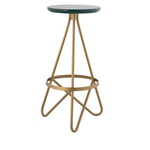 JONATHAN Y Spiroa Modern Industrial Metal Backless Circular Bar Stool - 1 of 4