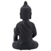 Sagebrook Home 10" Ceramic Buddha Sculpture - Contemporary Black Seated Buddha Statue - Decorative Table Accent For Home, Office, Yoga Studio. Gift - 4 of 4