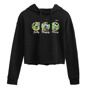 Women's - Disney - Jolly Happy Merry Cropped Graphic Hoodie - 1 of 3