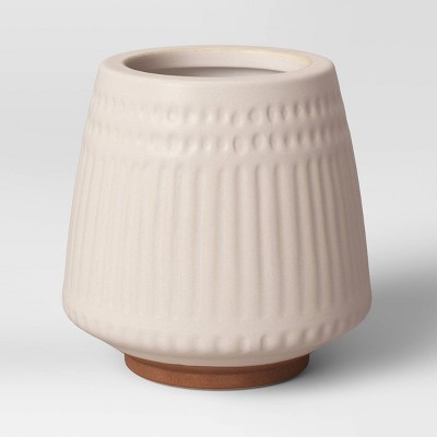 Photo 1 of 6&#34; Wide Textured Ceramic Planter Pots White - Opalhouse&#8482;