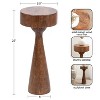 Kate and Laurel Solbrett Wood Drink Table, 10x10x22, Walnut Brown - 2 of 4