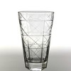 Slickblue Unique Diamond Pattern Clear 16 oz. Glass Tumbler Set - Set of 6/12 - 3.6” x 5.7” - 2 of 4