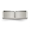 Black Bow Jewelry 8mm Stainless Steel Polished Ridged Edge Comfort Fit Band - 3 of 4