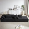 TiramisuBest 108" L Shaped Sectional Sofa Chenille Upholstered Modular 4 Seat Convertible Couch Set Seating 6 Pillows Living Room Left /Right Side - 4 of 4