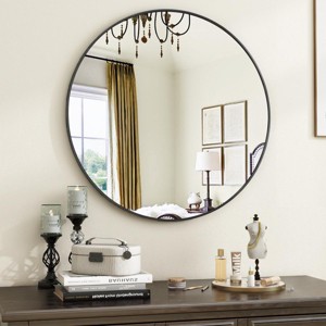 BEAUTYPEAK 18"x18" Round Wall Mirrors Bathroom Vanity Mirrors - 1 of 4