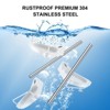 Aoibox Adjustable Stainless Steel Shower Organizer with 4 Tier Shelf for Bathroom- Floor Standing Rack Bath Storage Holder with Rust Proof Rods - 4 of 4
